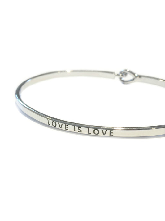 "Love is Love" Stamped Bracelet